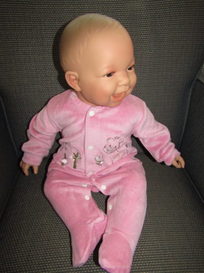 AD3b Levensechte Babypop soft body bruine ogen roze kleding 53 cm - Limited Edition - Afbeelding 23