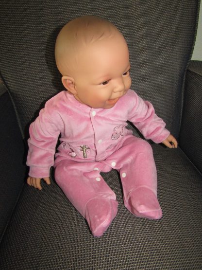 AD3b Levensechte Babypop soft body bruine ogen roze kleding 53 cm - Limited Edition - Afbeelding 22