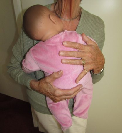 AD3b Levensechte Babypop soft body bruine ogen roze kleding 53 cm - Limited Edition - Afbeelding 11