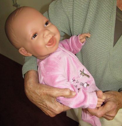 AD3b Levensechte Babypop soft body bruine ogen roze kleding 53 cm - Limited Edition - Afbeelding 21