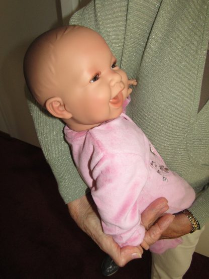 AD3b Levensechte Babypop soft body bruine ogen roze kleding 53 cm - Limited Edition - Afbeelding 18