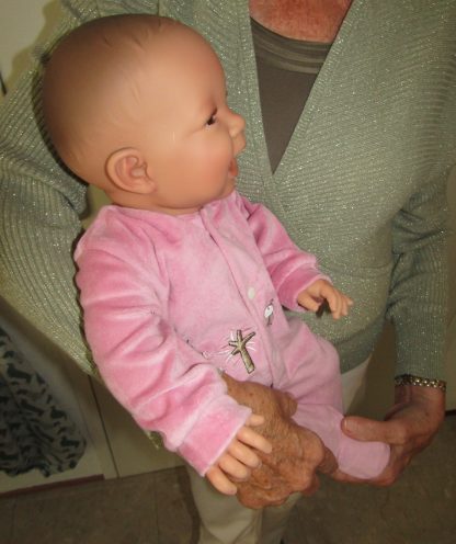 AD3b Levensechte Babypop soft body bruine ogen roze kleding 53 cm - Limited Edition - Afbeelding 16
