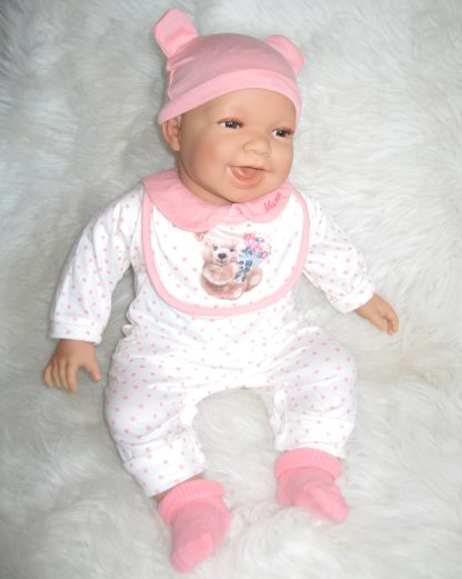 AD3i3 Levensechte Babypop soft body bruine ogen met kleding 53 cm - Limited Edition - Afbeelding 15
