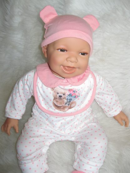 AD3i3 Levensechte Babypop soft body bruine ogen met kleding 53 cm - Limited Edition - Afbeelding 27