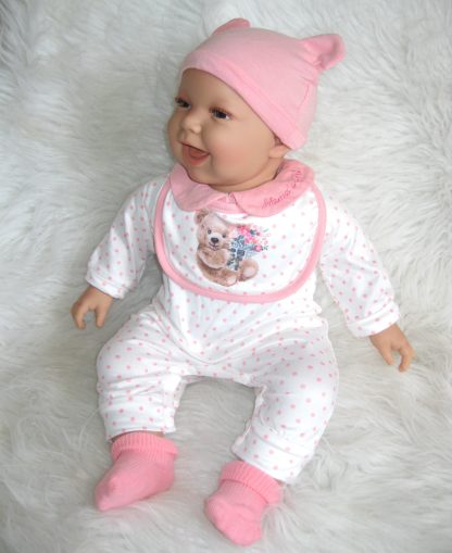 AD3i3 Levensechte Babypop soft body bruine ogen met kleding 53 cm - Limited Edition - Afbeelding 9
