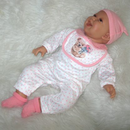 AD3i3 Levensechte Babypop soft body bruine ogen met kleding 53 cm - Limited Edition - Afbeelding 10