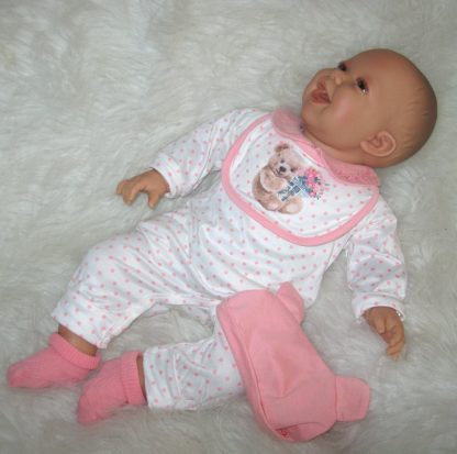 AD3i3 Levensechte Babypop soft body bruine ogen met kleding 53 cm - Limited Edition - Afbeelding 4