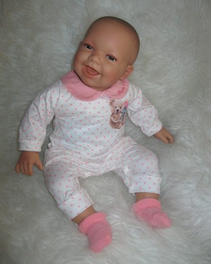 AD3i3 Levensechte Babypop soft body bruine ogen met kleding 53 cm - Limited Edition - Afbeelding 3