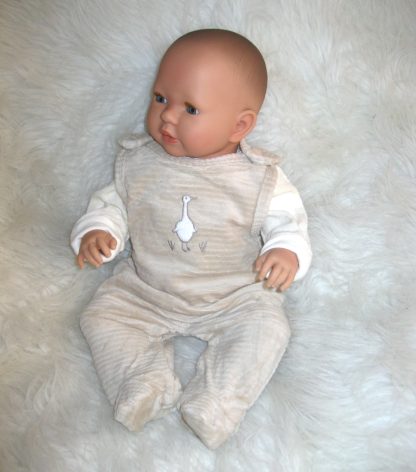 AD7a Levensechte Babypop softbody slaapogen kleding speen 52 cm - Afbeelding 9
