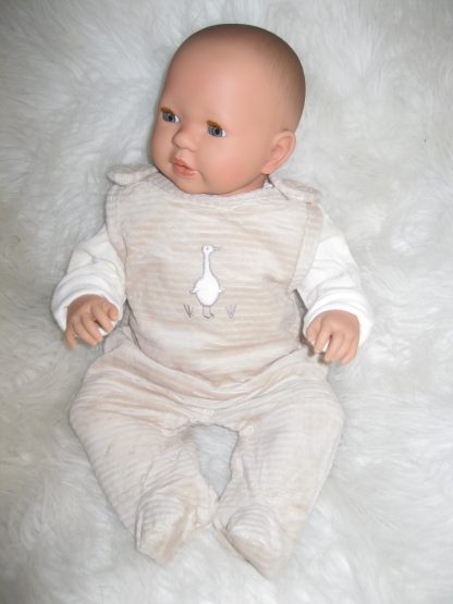 AD7a Levensechte Babypop softbody slaapogen kleding speen 52 cm - Afbeelding 17