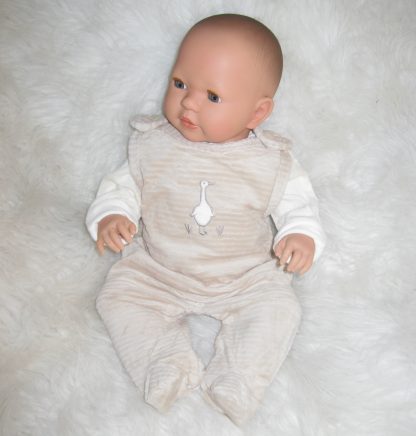 AD7a Levensechte Babypop softbody slaapogen kleding speen 52 cm - Afbeelding 8
