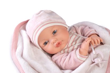 Antonio Juan pop babypop soft body slaapogen in kleding en speen 37 cm - Afbeelding 7