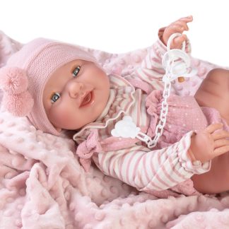 Antonio Juan babypop fullbody meisje met slaapogen kleding speen 42 cm