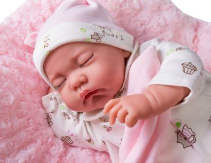 Antonio Juan pop babypop soft body slapend met kleding en kussen 42 cm