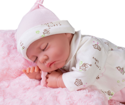 Antonio Juan pop babypop soft body slapend met kleding en kussen 42 cm - Afbeelding 13