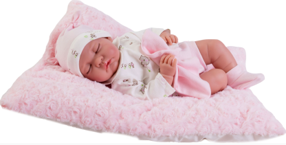Antonio Juan pop babypop soft body slapend met kleding en kussen 42 cm - Afbeelding 14