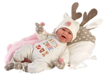 Llorens levensechte babypop soft body baby pop met geluid kleding kussen speen 42 cm - Afbeelding 10