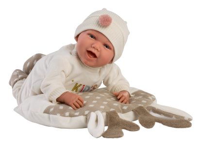 Llorens levensechte babypop soft body baby pop met geluid kleding kussen speen 42 cm - Afbeelding 7