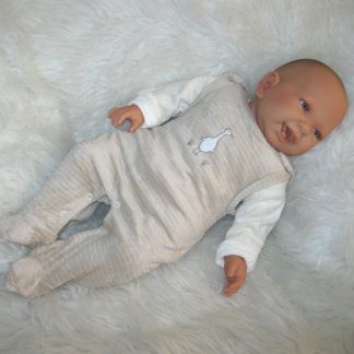 AD4a Levensechte Babypop softbody pop vrolijk in velours set 53 cm