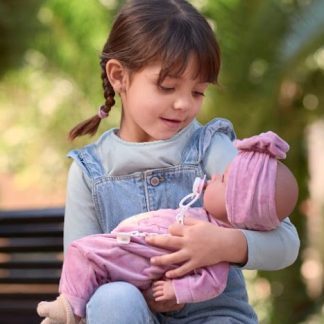 Llorens levensechte babypop softbody met geluid kleding kussen en speen 42 cm