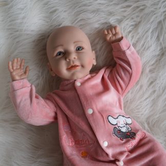 ADH1c Demonstratiepop babypop voor babyfotografie – therapie – babymassage 52 cm gewicht 3300 gram in roze pakje