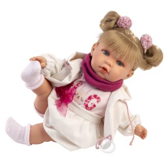 Llorens softbody pop Julia met haar geluid kleding en speen 42cm