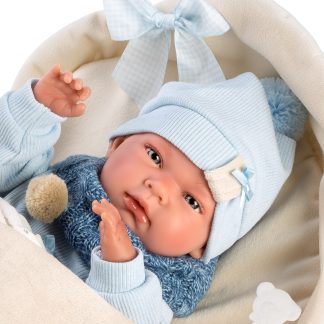 Llorens levensechte babypop full body jongen kleding slaapzak speen 40 cm Doos Beschadigd